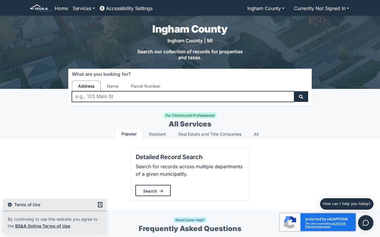 Lansing residents directory Ingham property search